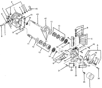 Hydrostatic Transmission Diagram and Parts List for 1872 2072-756300-799999-147730100-148720100-148730100-149720100-149730100 Cub Cadet Lawn Tractor